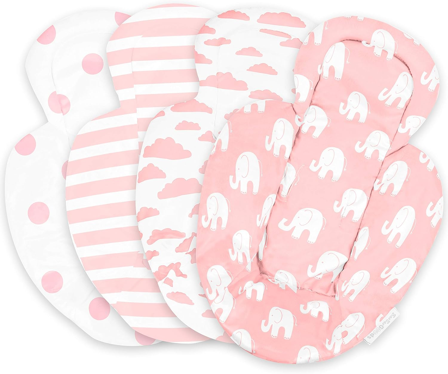 Infant Insert Compatible with 4Moms Mamaroo & Rockaroo &ndash; Car Seat Insert 2 Pack &ndash; Reversible Infant Car Seat Insert &ndash; Rockaroo & Mamaroo Newborn Insert &ndash; Soft Plush Minky Car Seat Head Support Insert image number 1