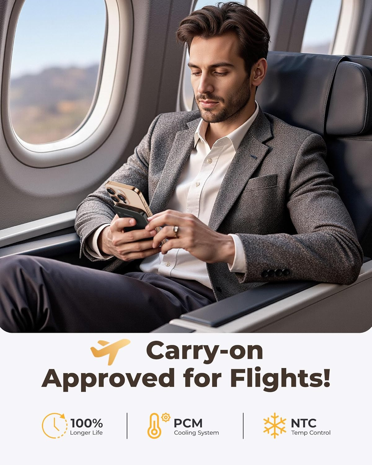 KU XIU S2 Solid-State Magnetic Wireless Power Bank 5000Mah, Qi2-Certified 15W Fast Charging Portable Battery Pack, High Energy Density & Safe Design, Travel-Friendly Wireless Charger for Iphone 17&ndash;12