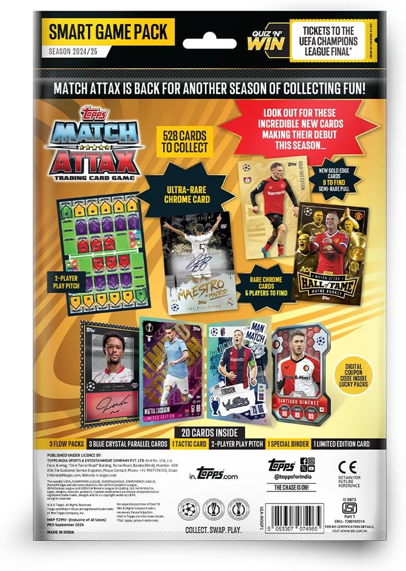 Topps UEFA Champions League Match Attax 24/25 Trading and Collectible Card Game (Smart Game Pack) image number 2