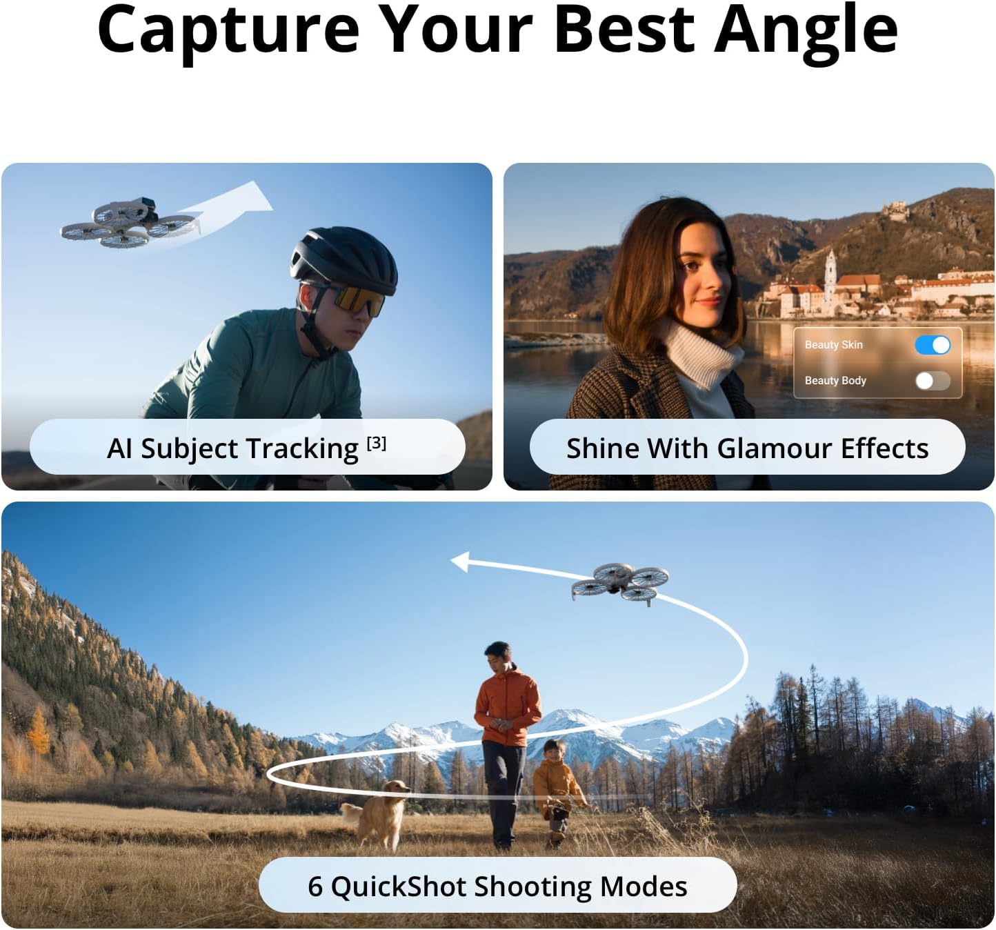 DJI Flip, Drone with 4K UHD Camera for Adults, under 249 G, 3-Axis Gimbal Stabilization, 13Km Video Transmission, Palm Takeoff, Auto Return, 1 Battery for 31-Min Flight Time, Intelligent Flight