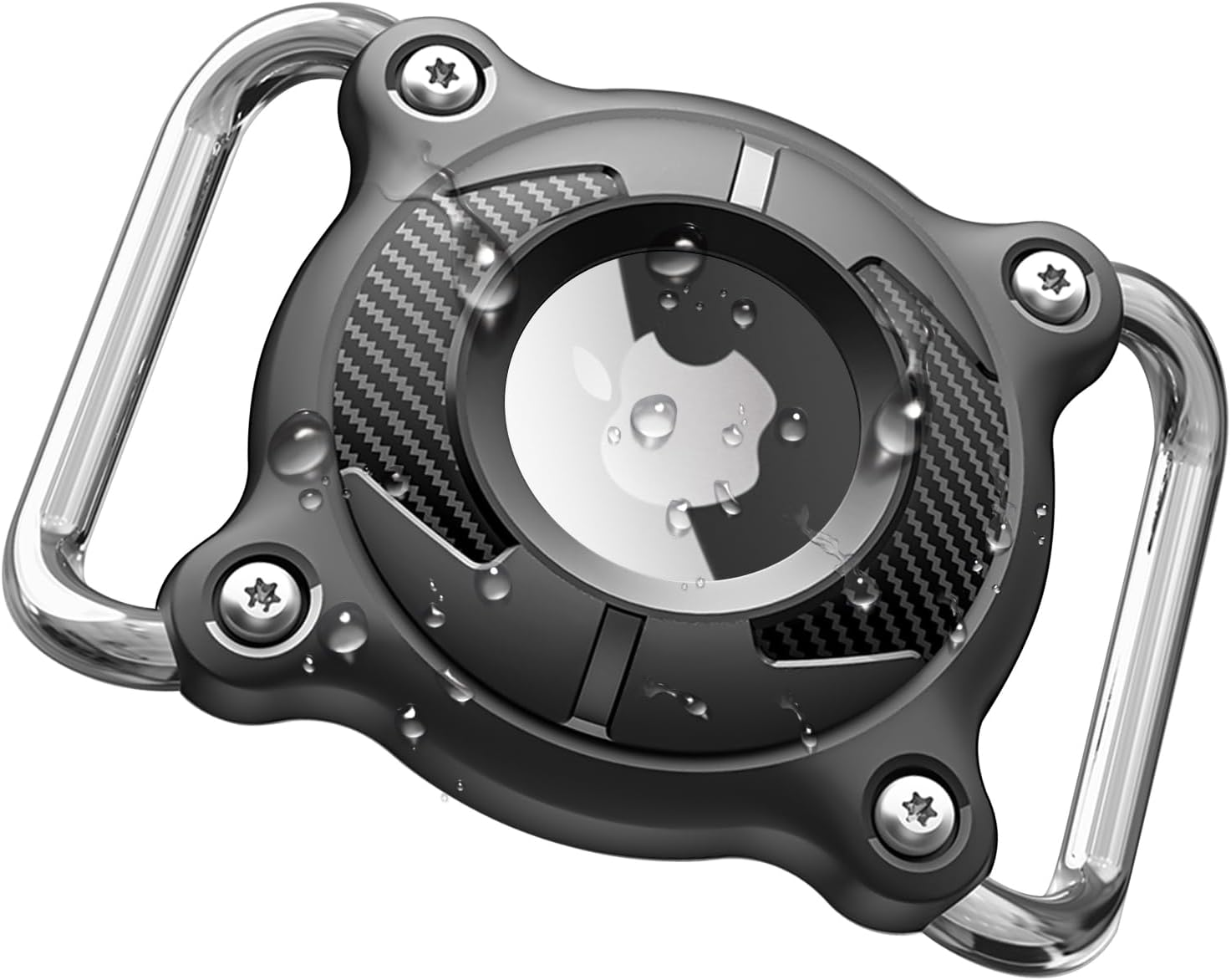 Leonids for Airtag Holder for Dog Collar, Waterproof & Scratch-Resistant Protective Hard Case with Removal Tools for Apple Airtag for Dog Collar, Backpack, Luggage (Black)