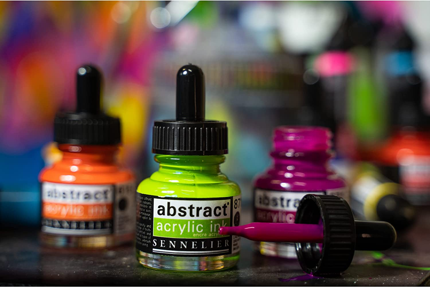 Sennelier Abstract Acrylic Ink 30 Ml, Turquoise image number 5
