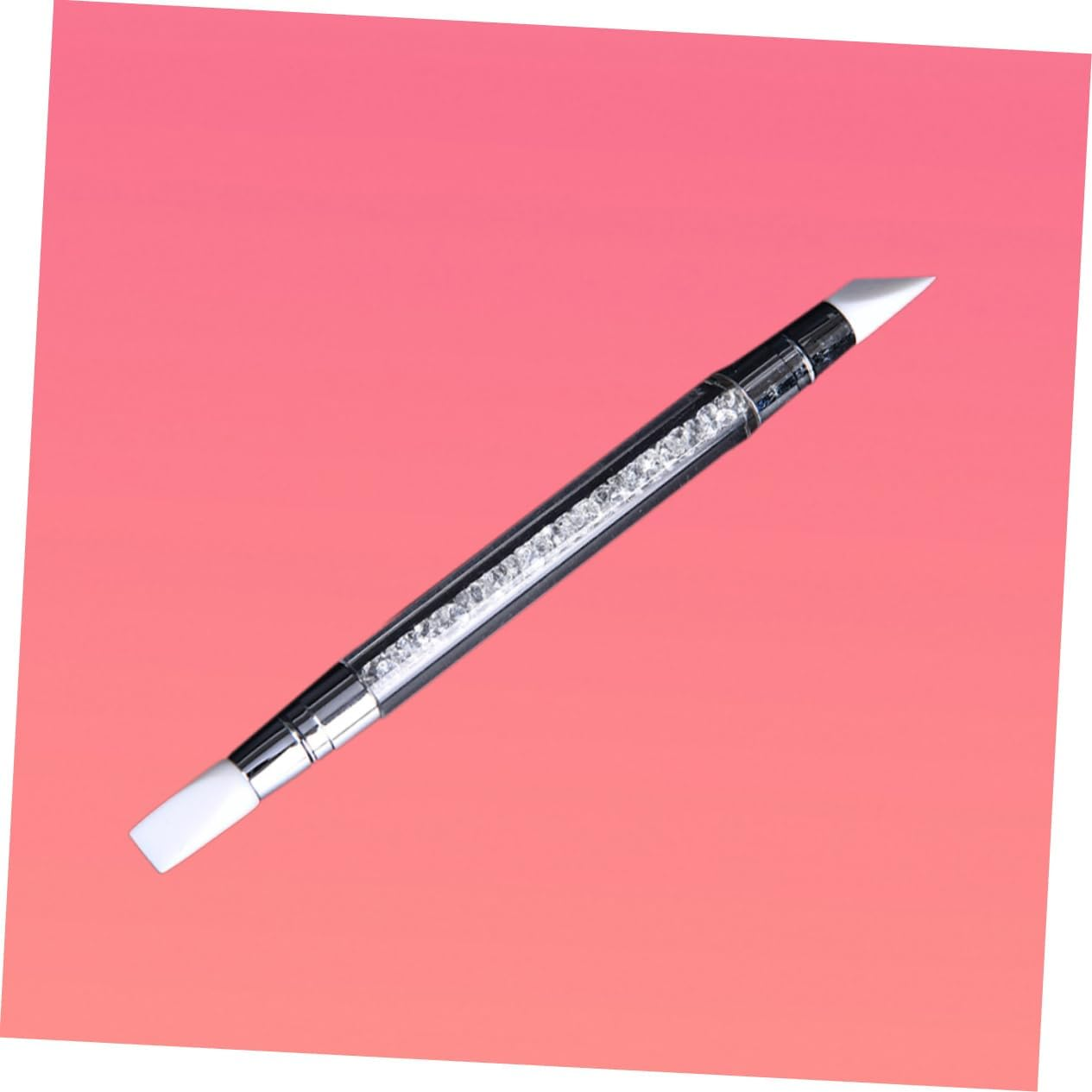 BATHVEVE Nail Tools Set for Nail Grinder and Manicure Carving Pen Acrylic Handle and Decorated Crystal Rhinestone - Pink image number 3