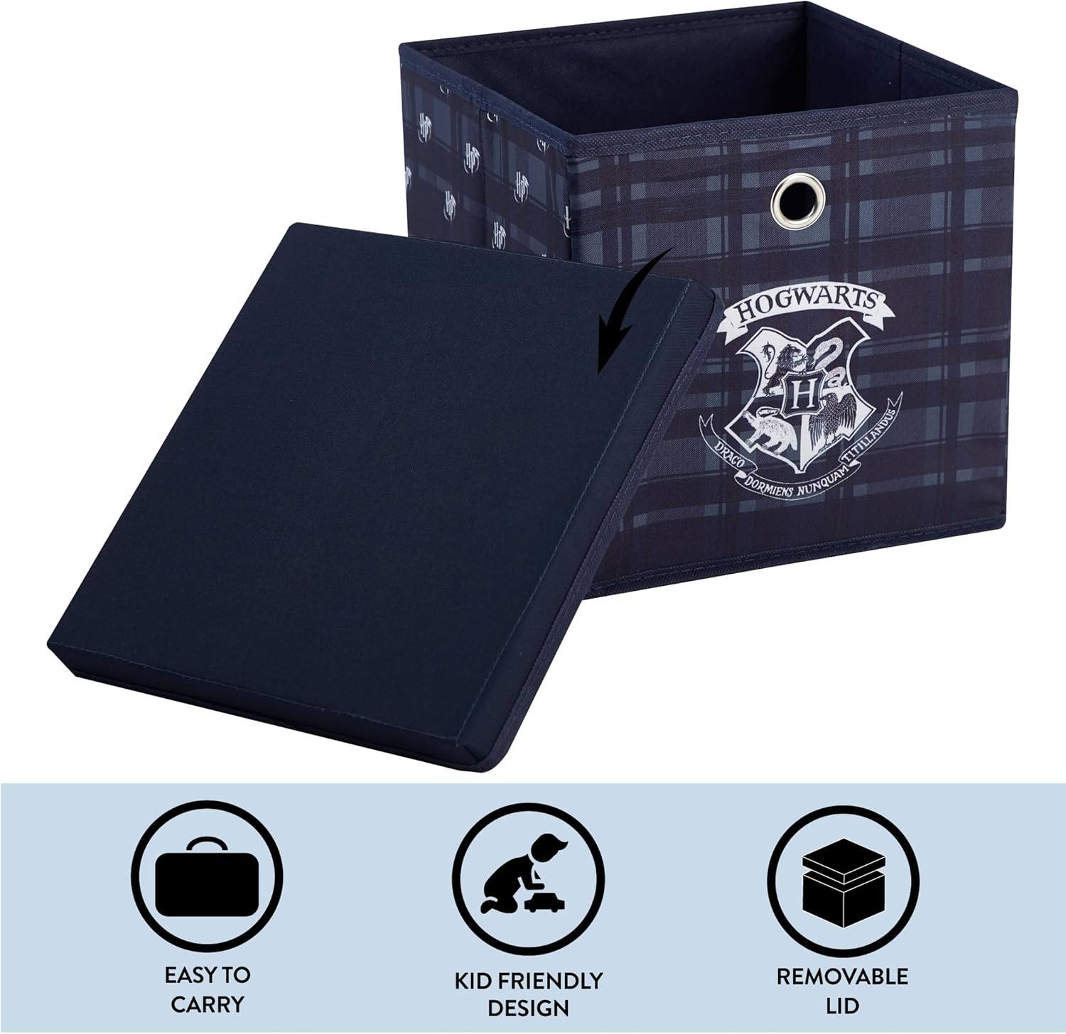 Harry Potter Collapsible Storage Cube with Removable Lid, 10" Wx10 Hx10 D image number 6
