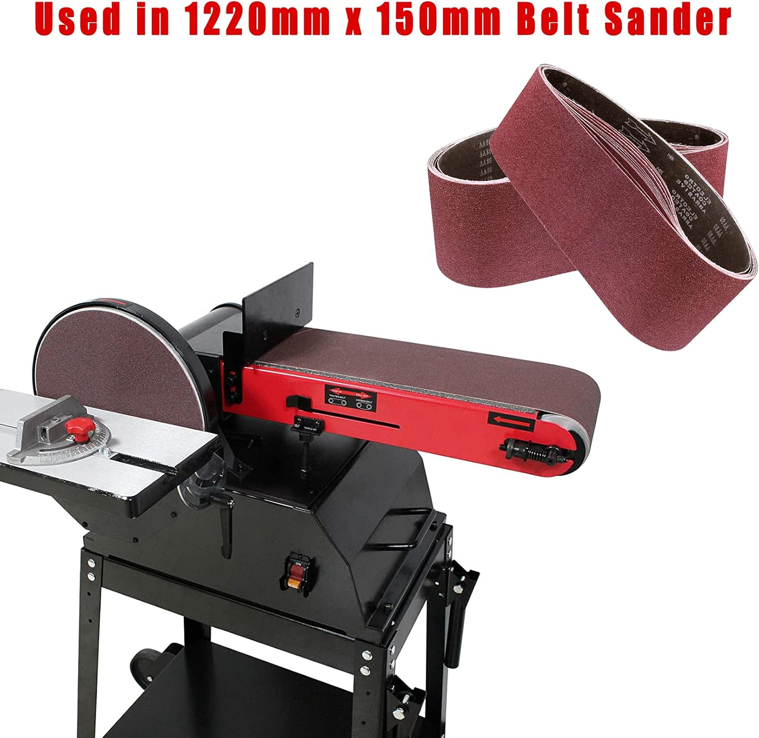 STEBRUAM Sanding Belt 150 X 1220 Mm, Sander Belts Set（80/120/150/240/400 Grains）For Belt Sander,For Grinding,Sharpening and Derusting (5 Pieces) image number 3