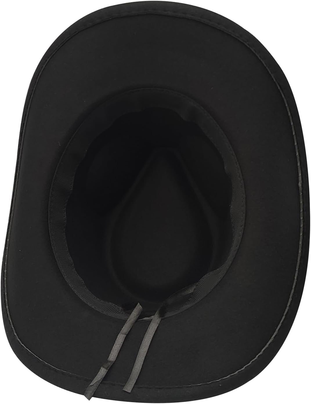 Willheoy Cowboy Hat for Men Women Western Cowgirl Hats Felt Fedora Hat Black Cowboy Costume - Black 1 image number 1