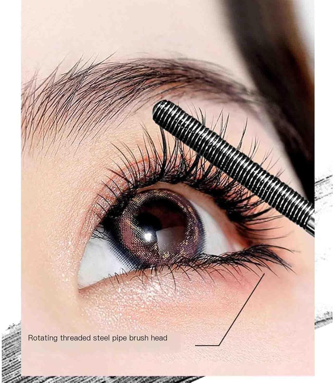 Steel Pipe Eyelash Primer,Steel Tube Eyelash Primer,Steel Tube Mascara Primer,Steel Tube Mascara Eyelash Primer,Waterproof & Sweat-Resistant Long-Lasting Curling Mascara,Waterproof Mascara (3Pcs) image number 2