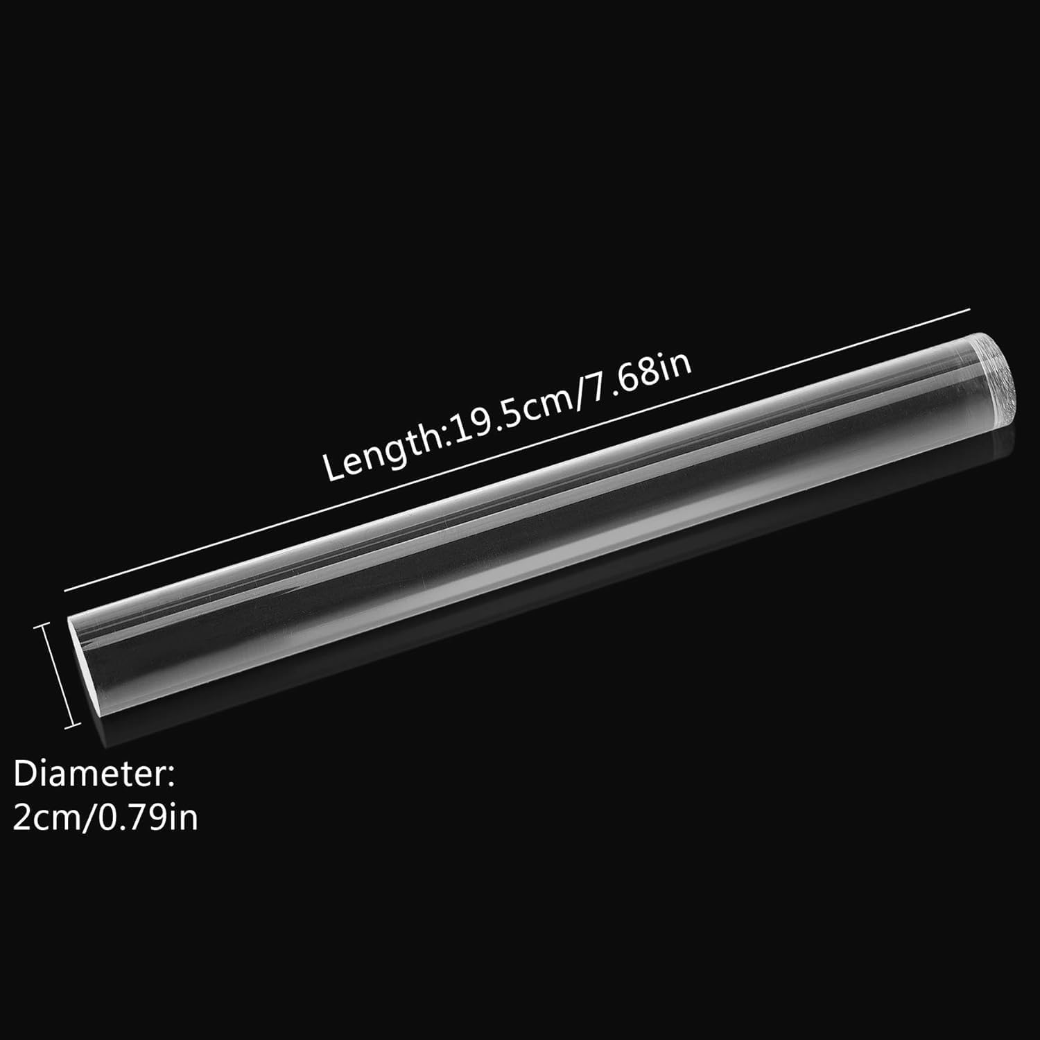 AUGSUN 1Pcs Acrylic Clay Roller Acrylic round Tube Roller Rolling Bar Clear Clay Art Craft DIY Polymer Tool image number 4