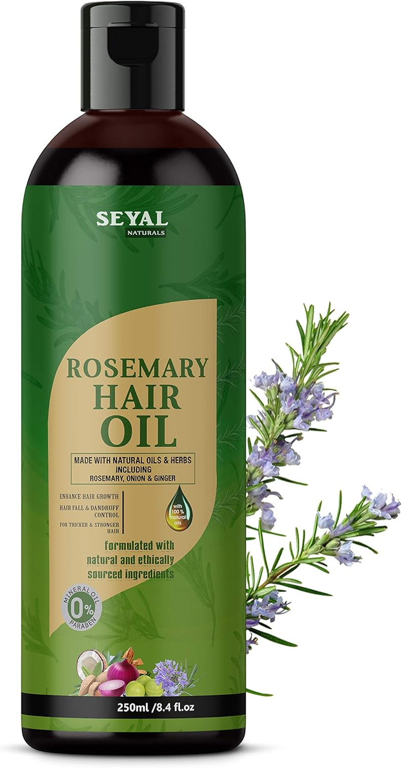 Seyal Rosemary Hair Oil for Hair Fall Control & Hair Growth | with Onion, Blackseed Oil, Castor Oil, Hibiscus Flowers Etc - 250Ml image number 3
