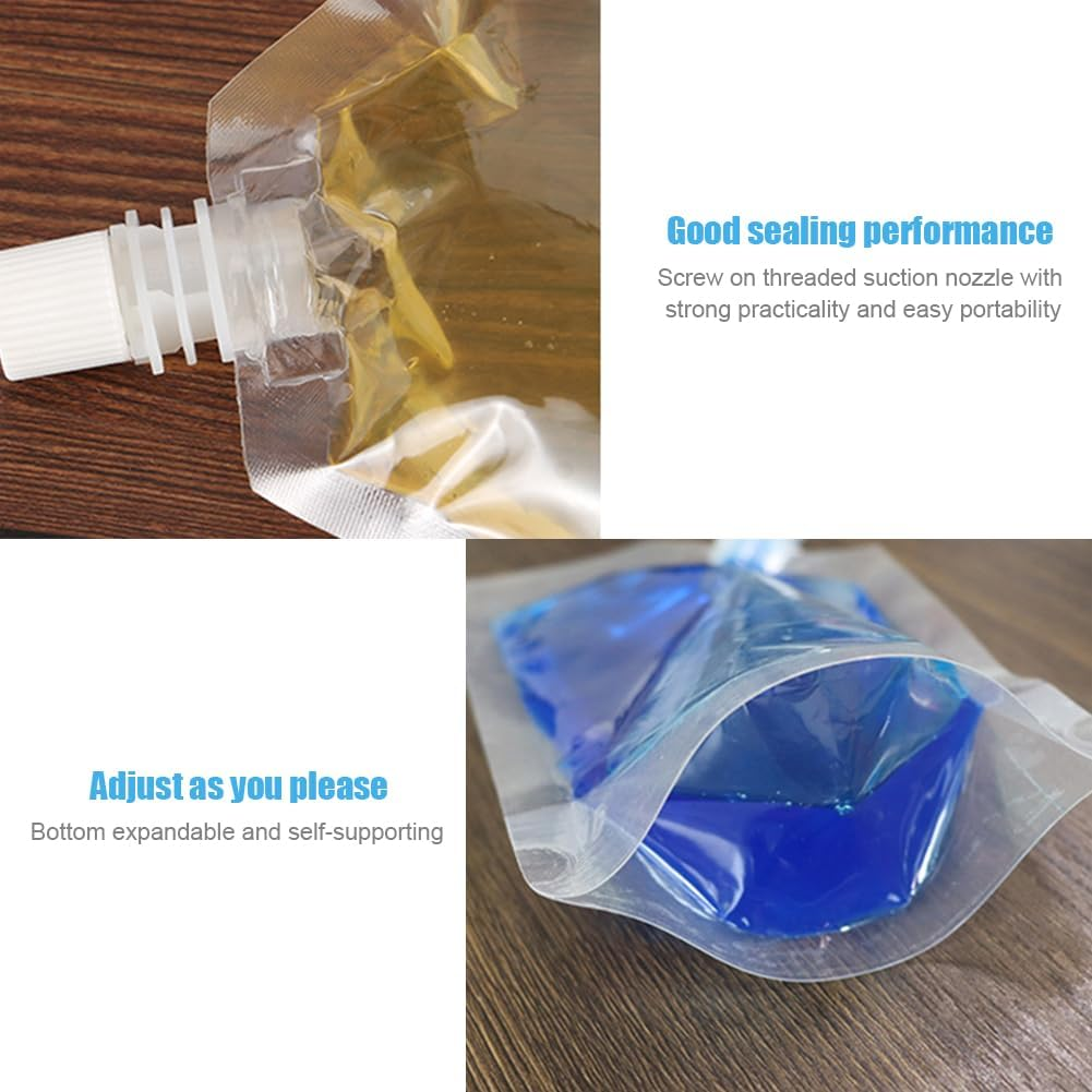 8 PCS Reusable Sorting Pouches for Adults, Plastic Flasks for Liquor Disguise with Funnel, Hidden Drink Pouches for Alcohol image number 2