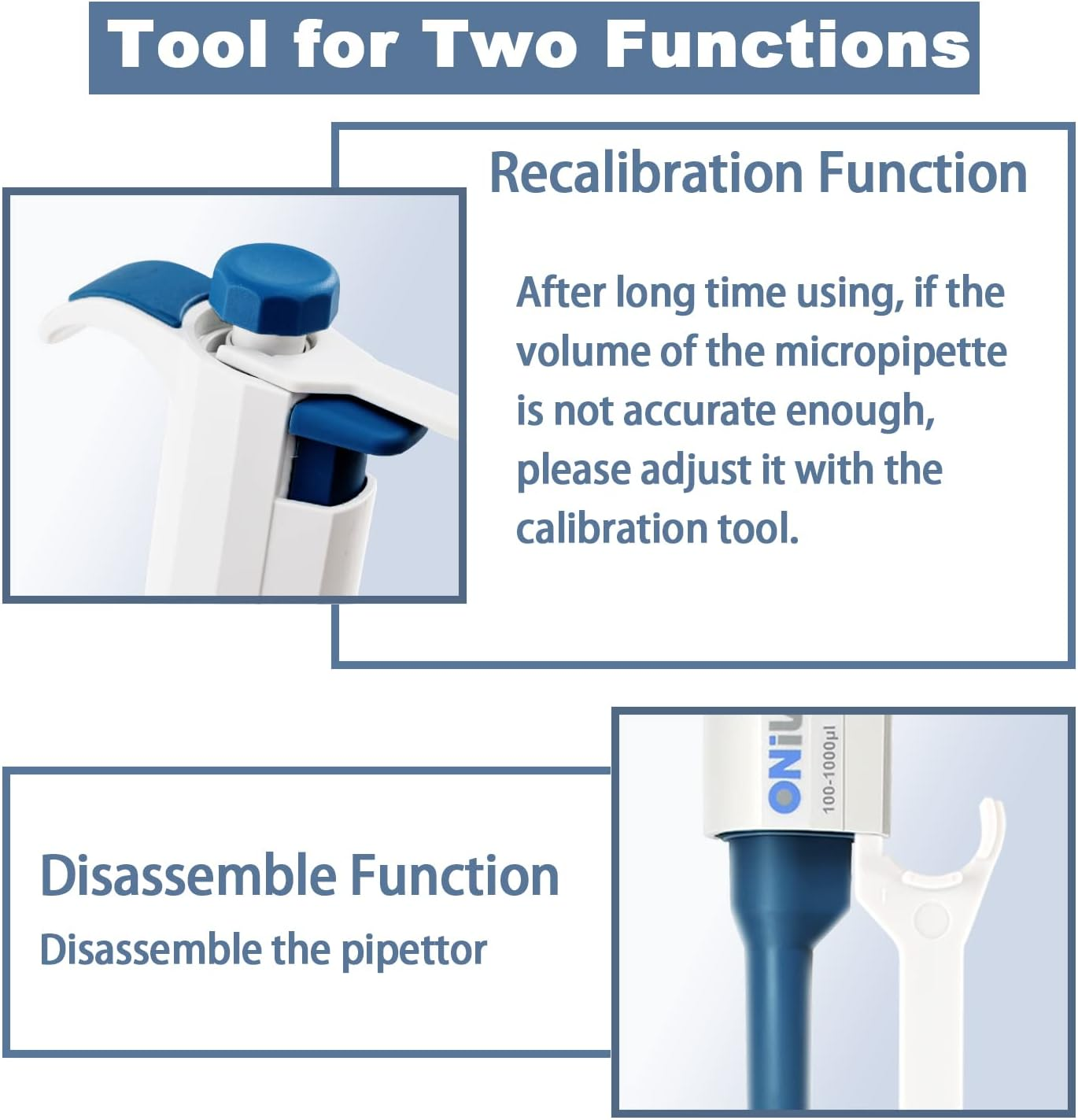 Onilab 1-10ML Lab Micropipette, Single Channel Pipette,Adjustable Volume Pipette, Micro Pipettes, High Precision Pipettor,Autoclavable image number 6