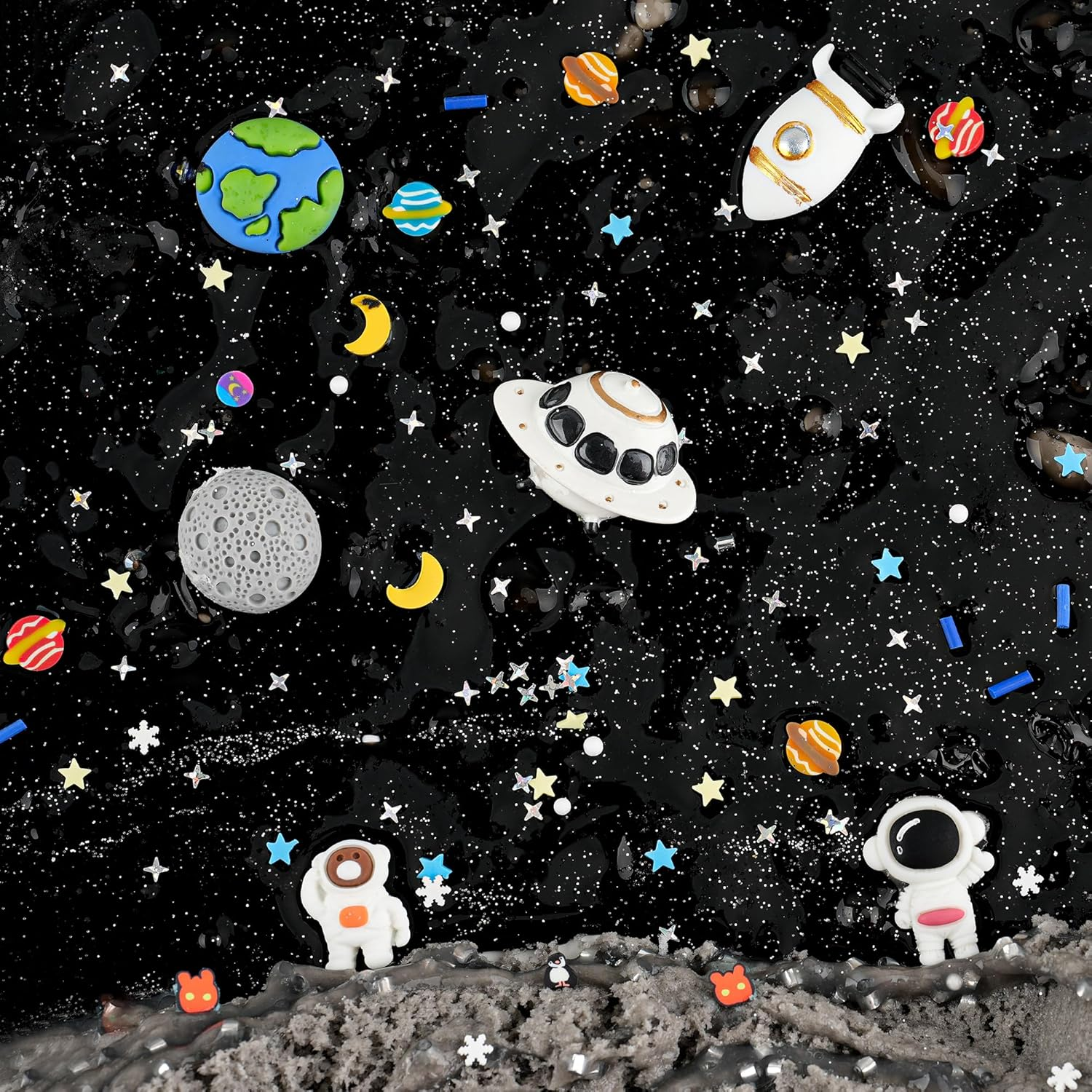 6 Packs Galaxy Slime Kit - Cloud Slime, Butter Slime & Clear Space Slime for Kids with Slime Add-Ins, 360Ml Slime Kit for Boys & Girls Birthday Halloween Christmas Easter Party Favors (Galaxy) - Galaxy image number 2