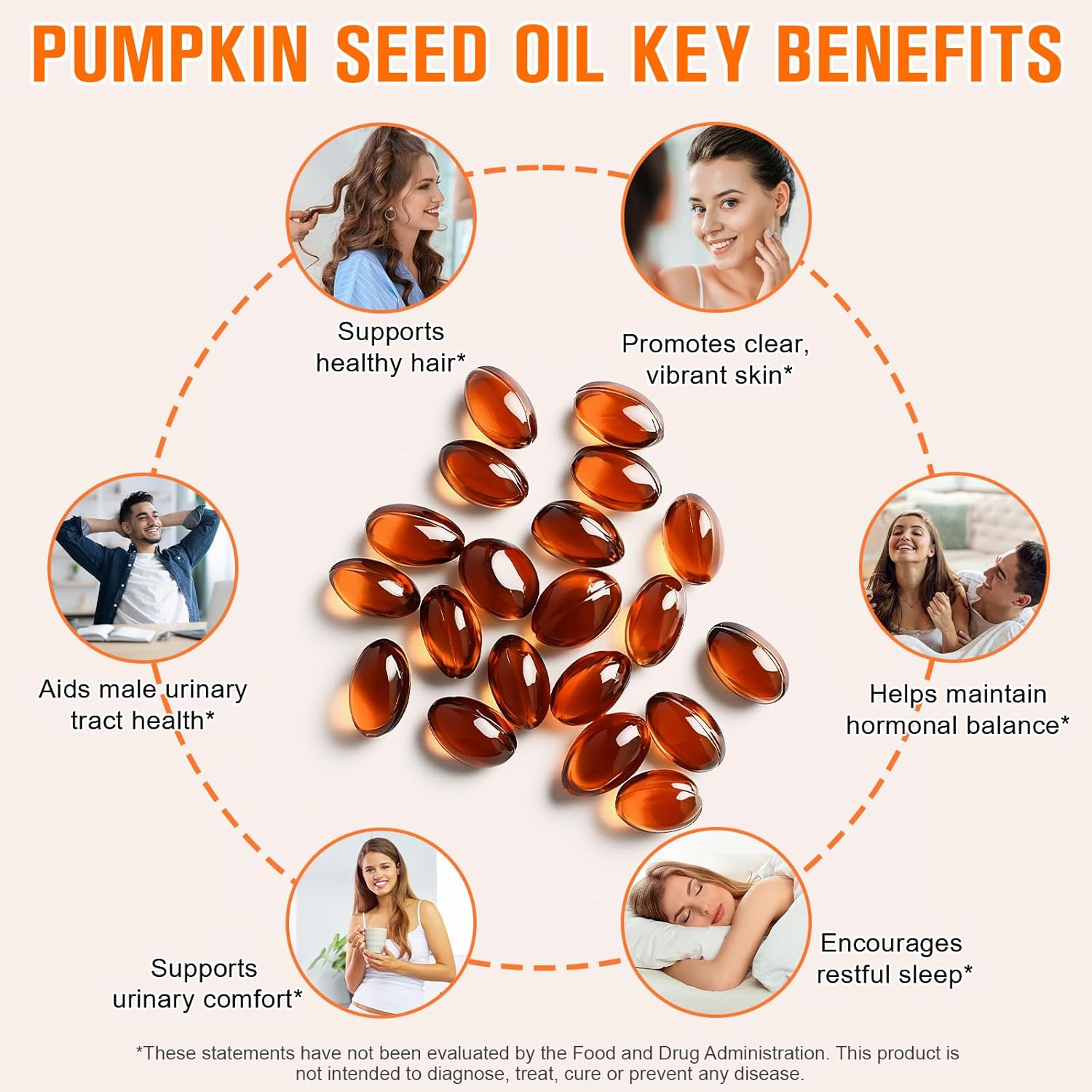 Pumpkin Seed Oil with Saw Palmetto | Cold-Pressed Formula | 1000 Mg per Serving | Natural Source of Fatty Acids and Phytosterols | Non-Gmo, Gluten Free | 300 Softgels image number 5