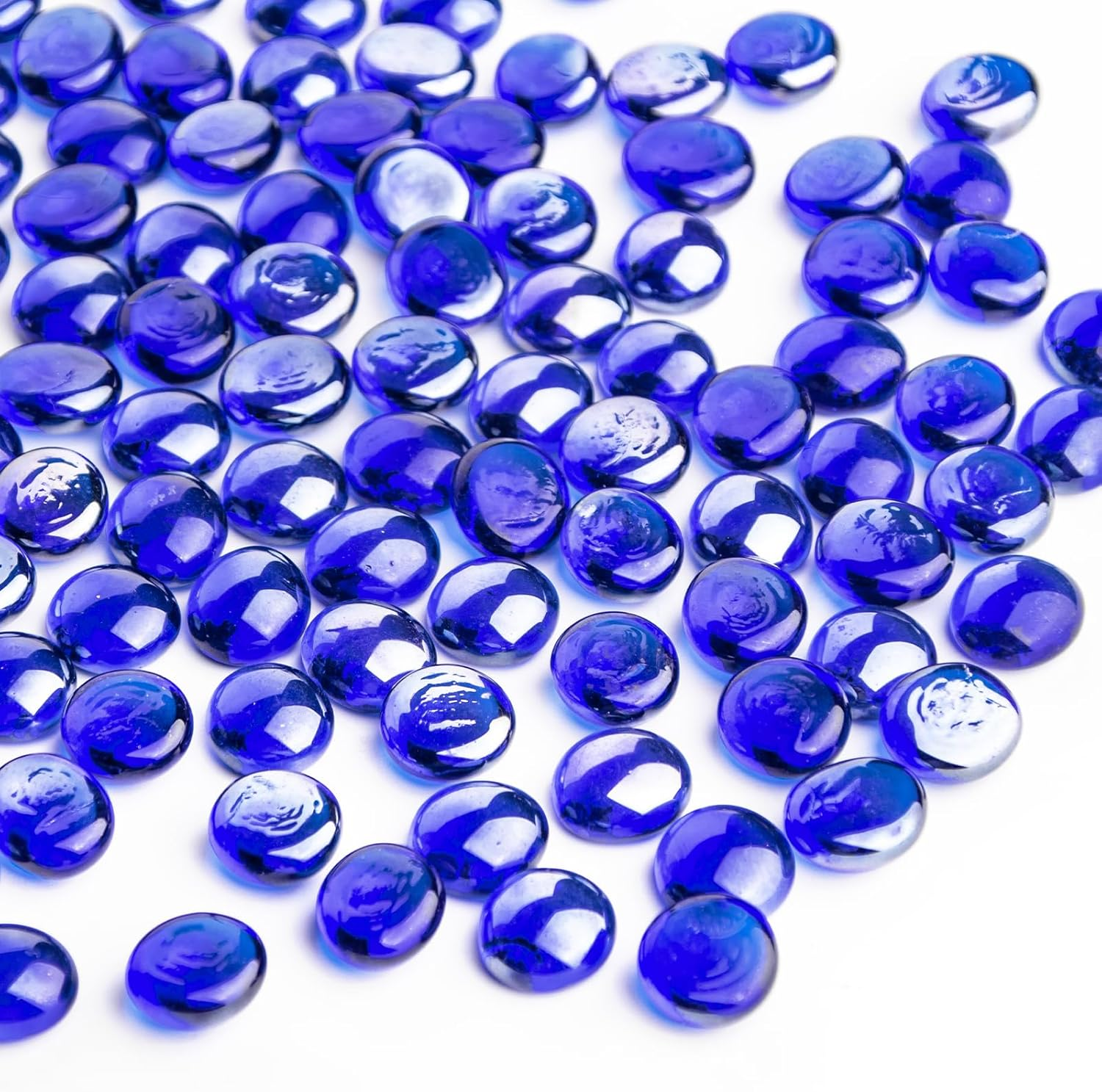 1 LB Mix Color Glass Beads, Mini Flat Glass Marbles for Vase Fillers, Floral Bottom Mancala Gems Pebbles Fish Tank Rocks for Table Scatter Aquarium,Home Decorative Art Craft Supplies(0.5"~0.7")~450G