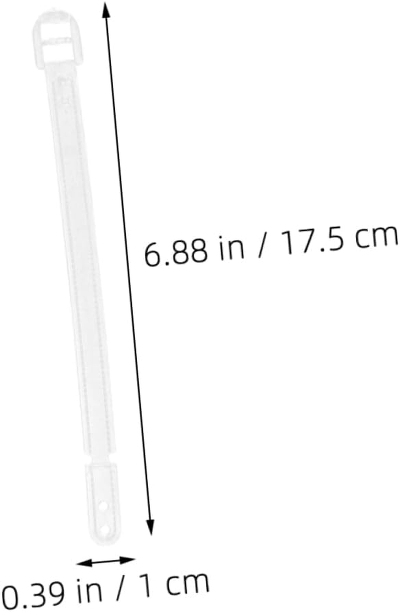 KOMBIUDA 100Pcs Clear Plastic Luggage Loop Straps for Identification Id Card Tags Transparent Name Tag Loops for Suitcases Travel Business Badge Holders image number 5