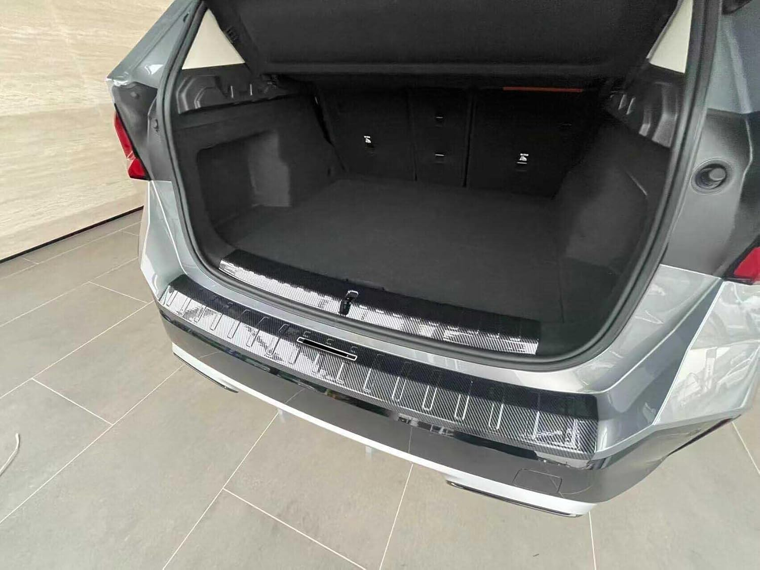 Luyhok Car Door ABS Rear Bumper Protector, Compatible for BMW X1 2023 2024 Accessories,Auto Parts Tailgate Back Trunk Sill Cover Scuff Plate Strip Guard Protection (Inside/Not Fit 28I Models) - Outside image number 6