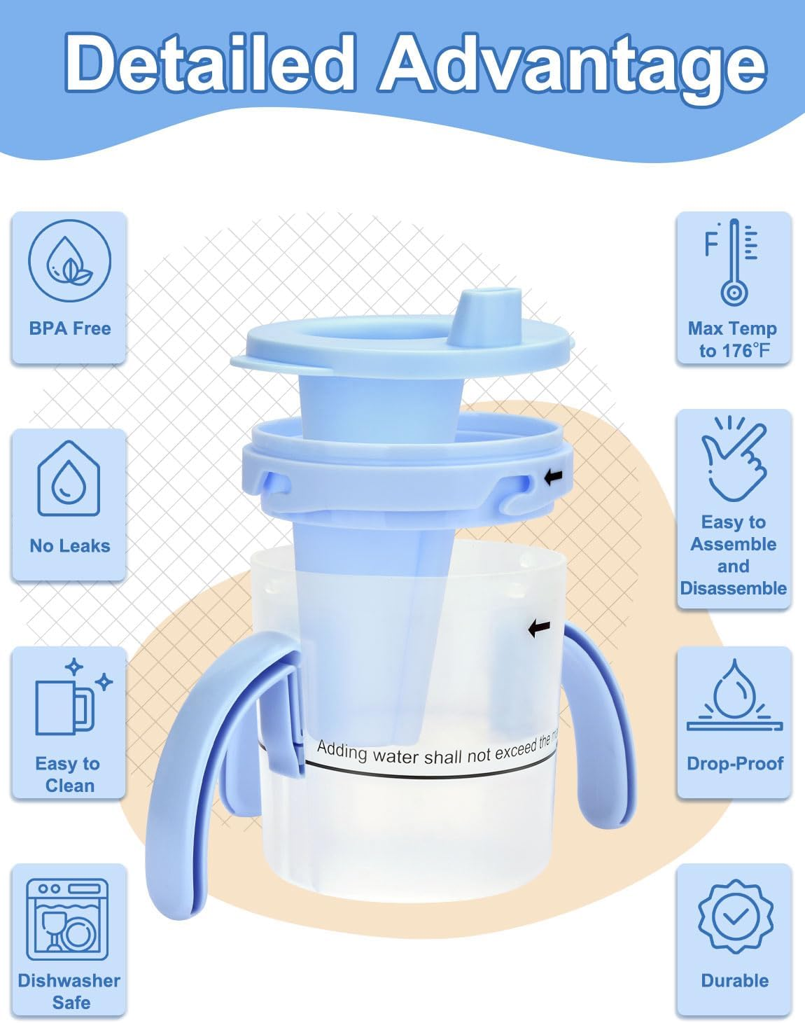 Dysphagia Cups for Adults 5Cc 10Cc 15Cc, Limited Slow Flow Dysphagia Regulating Drinking Cup for Elderly People with Swallowing Disorders, Prevent Choking and Aspiration image number 5