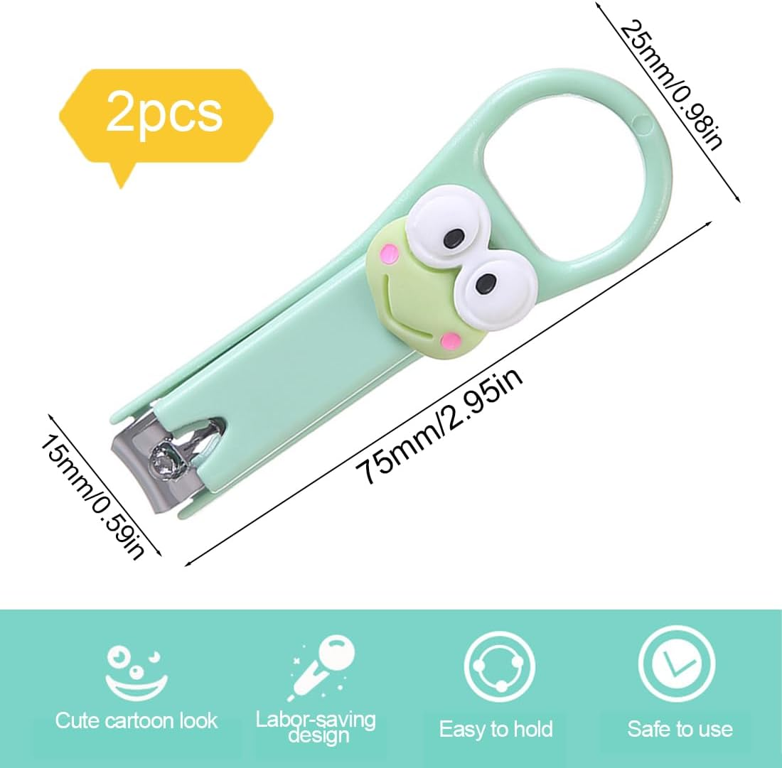 BIRLOZA Set of 2 Nail Clippers Straight Nail Clippers for Fingernails, Nail Clippers Sharp, Nail Cutter for Women, Girls and Children image number 3