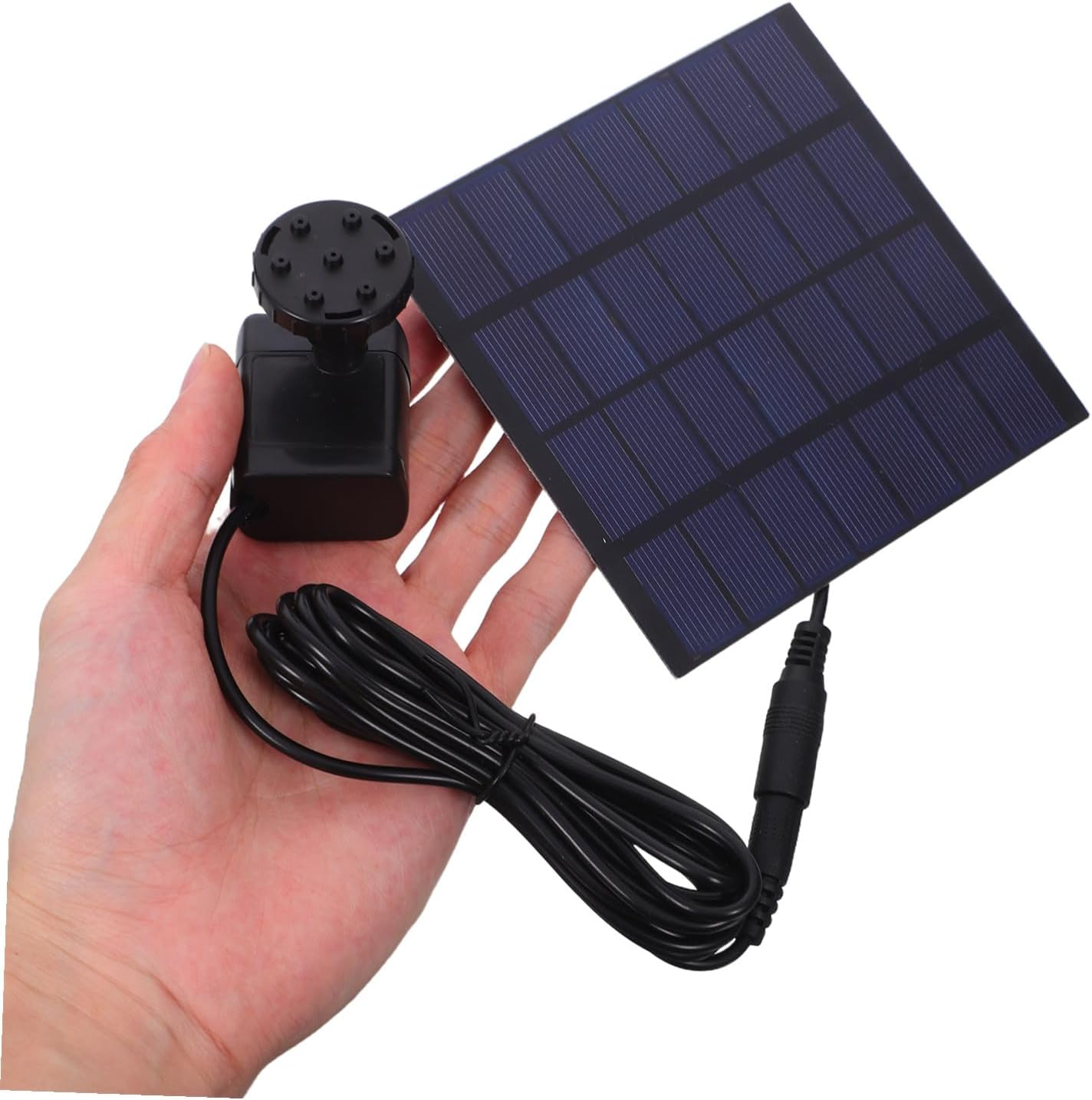 COHEALI Solar-Powered Garden Fountain with Built Pump Solar Panel Water Feature for Patio Easy Installation Outdoor Landscape Waterfall Fountain image number 2