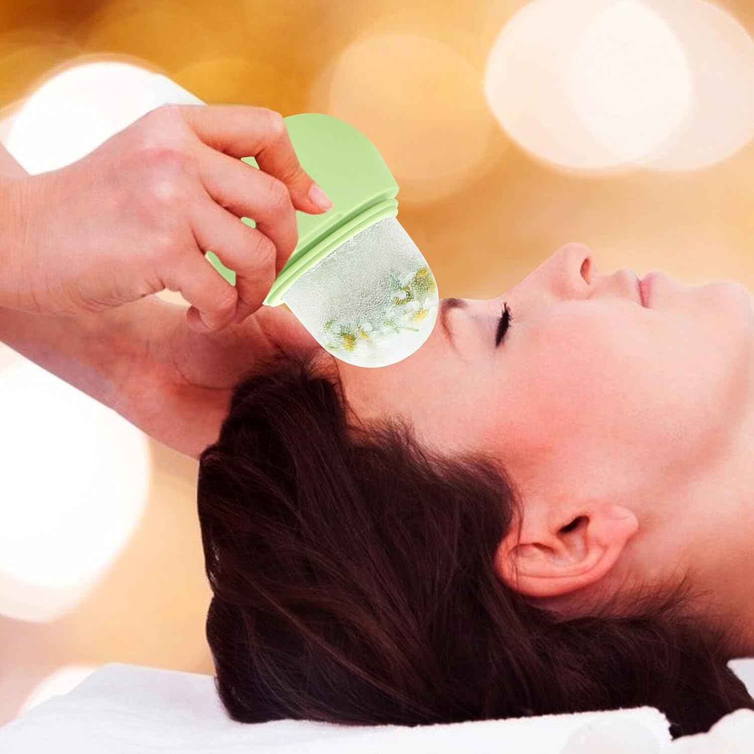 Zerodeko Facial Ice Roller Mold Silicone Face Ice Massager for Puffiness Relief and Pore Shrinking Compact Lightweight Beauty Tool for Home and Travel Skin Care image number 4