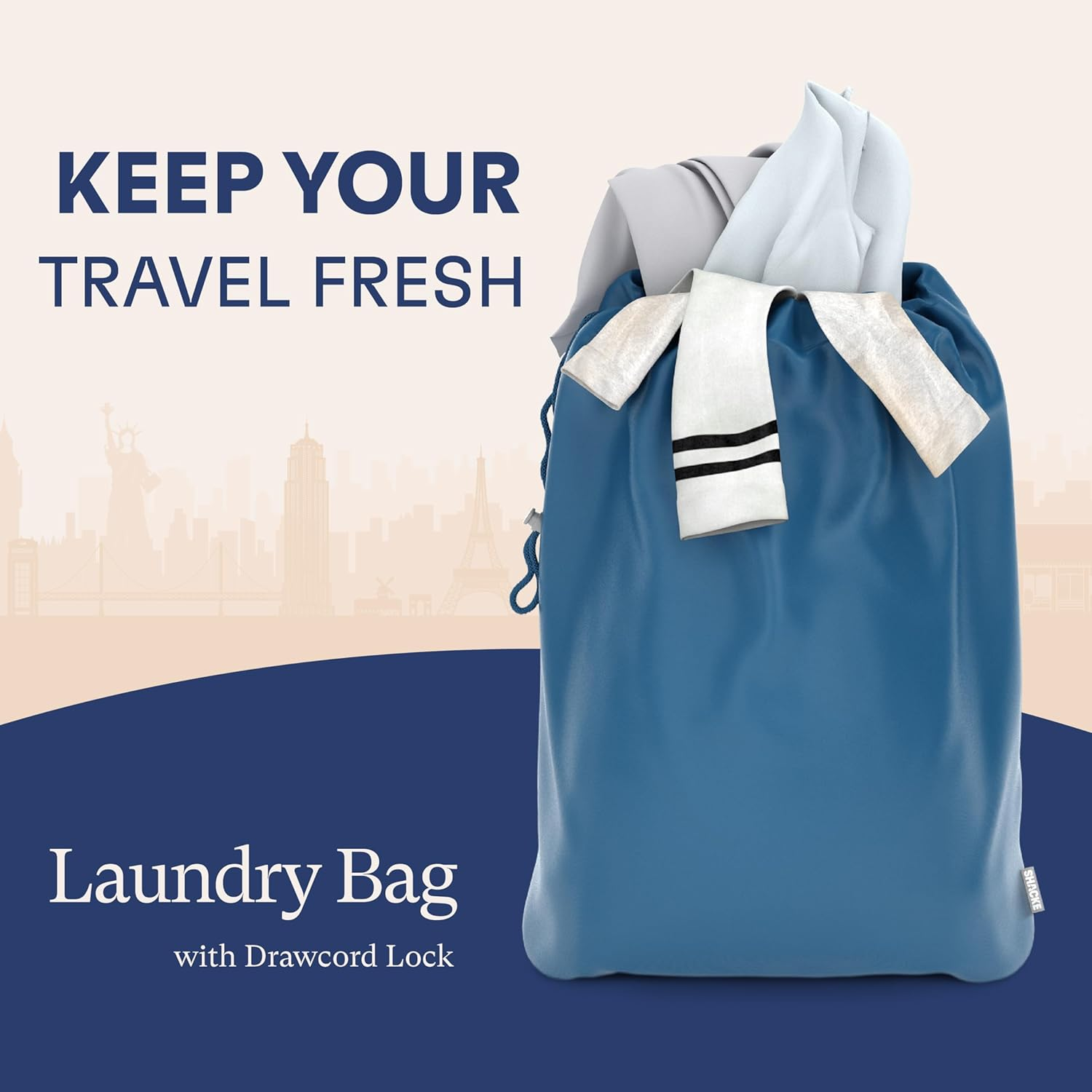 5 Set/8 Set Packing Cubes - Travel Organizers with Laundry Bag, 8 Set - Navy Blue, Set of 8, Set of 8 image number 4