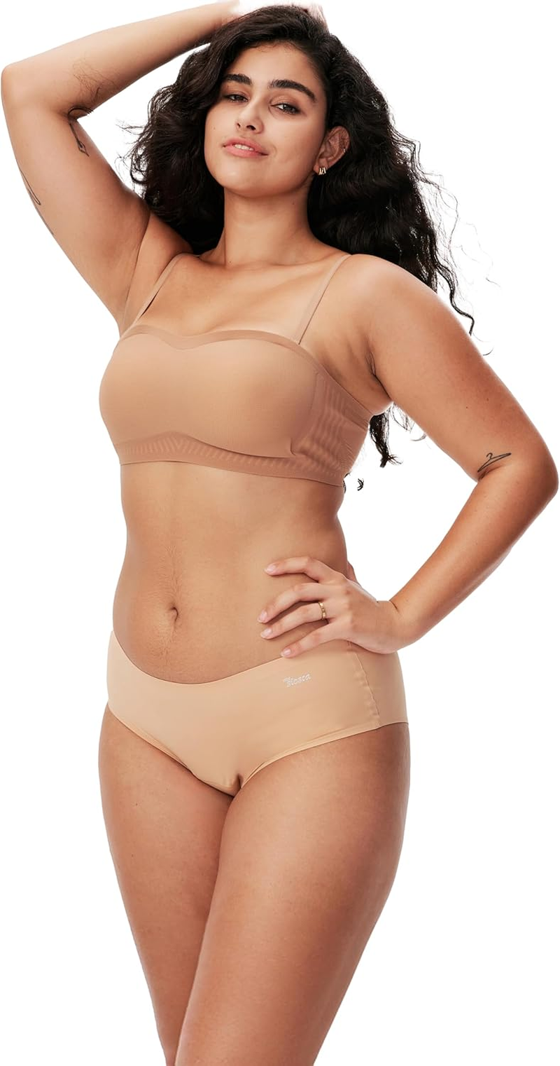 Seamless Mid Rise Period Underwear - Heavy Absorbency - Leakproof Period Undies - Discreet Reusable Menstrual Panties