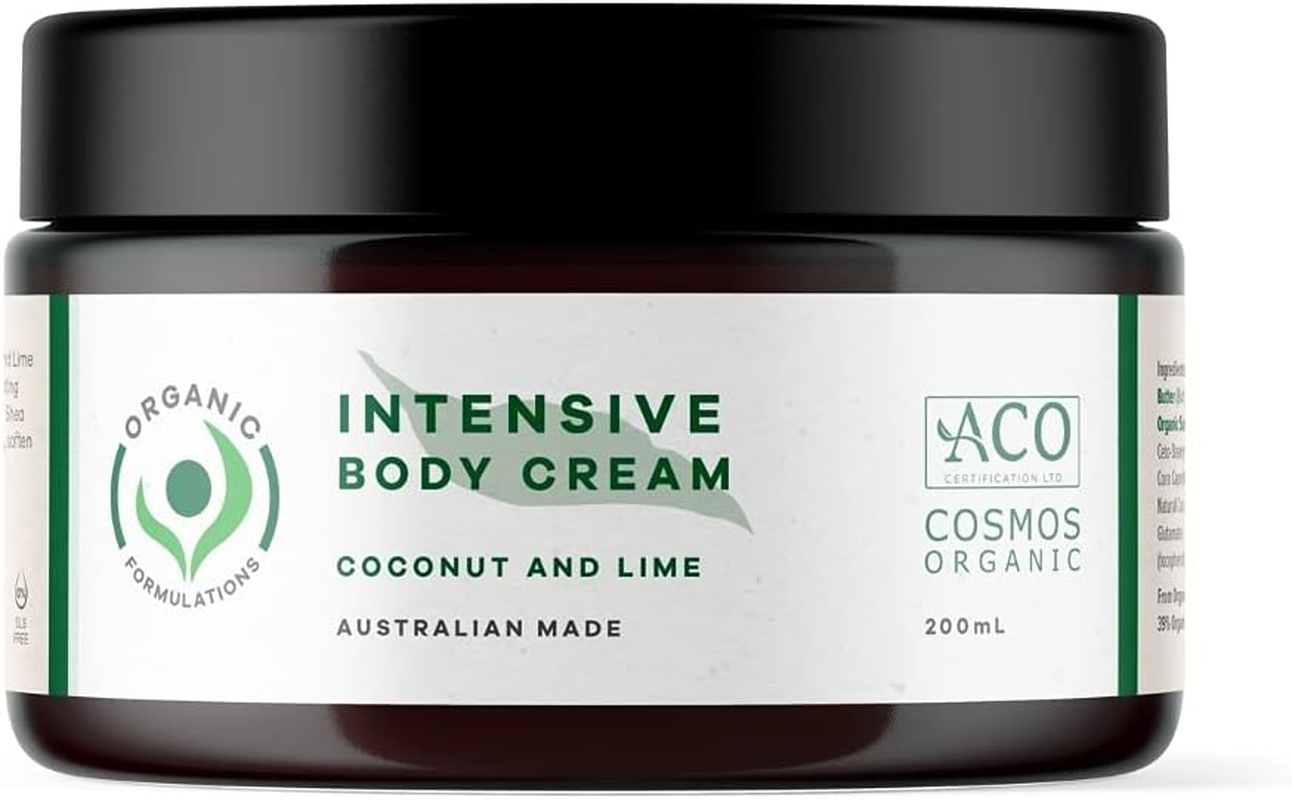 Organic Formulations Intensive Body Cream with Coconut and Lime 200Ml