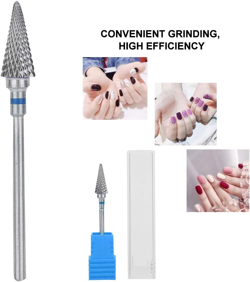 Premium Ceramic Bits Set, Nail Cutter Attachment Milling Cutter Bit Manicure Steel Professional Grinding Body Grinding Head Nail Cutter Attachment Set for Manicure Pedicure Nail Care (Blue Label)