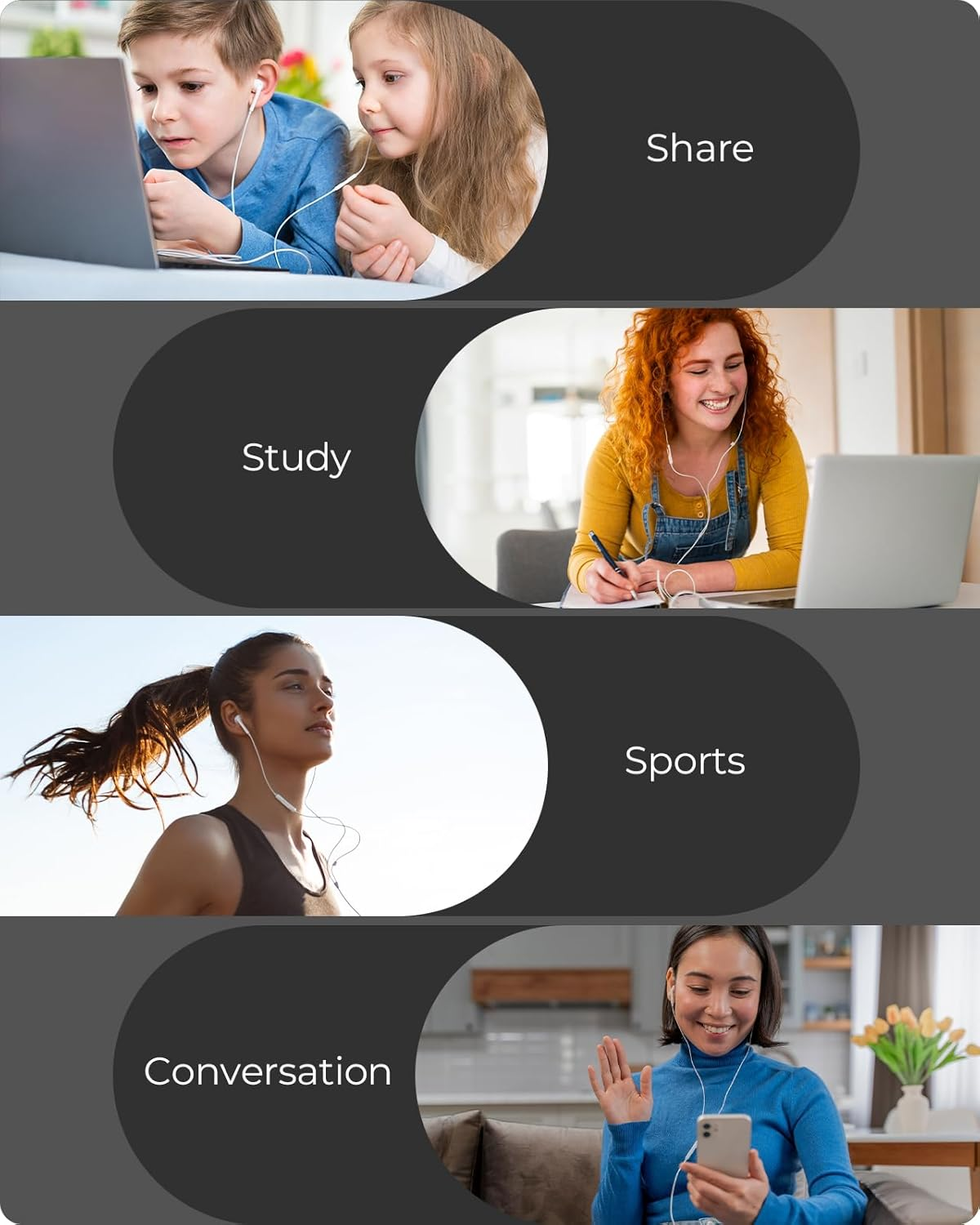 USB C Headphones for Iphone 16 Type C Headphones with Microphone & Remote Noise Cancelling for Iphone 16/15 Pro, Ipad Pro, Galaxy S23/S22/S21/S20/Ultra Note 10/20, Pixel 7/6/6A/5/4 image number 5