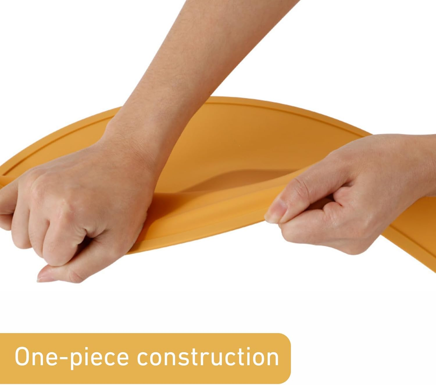 Silicone Baby Placemat, Dishwasher Safe, Safe Silicone, Child-Friendly, Waterproof, Oil-Resistant, Anti-Slip, Heat Insulating, Multi-Purpose for Pet, Dining, Nail Art & Painting (Yellow)