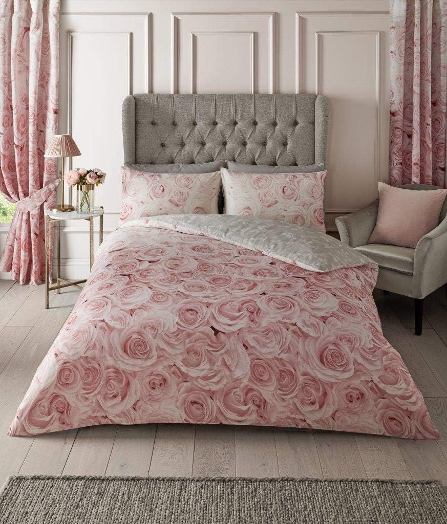 GC GAVENO CAVAILIA Premium Heart Duvet Cover Single Pink, Soft Printed Bedding Sets, Warm & Cosy Quilt Covers, 705864