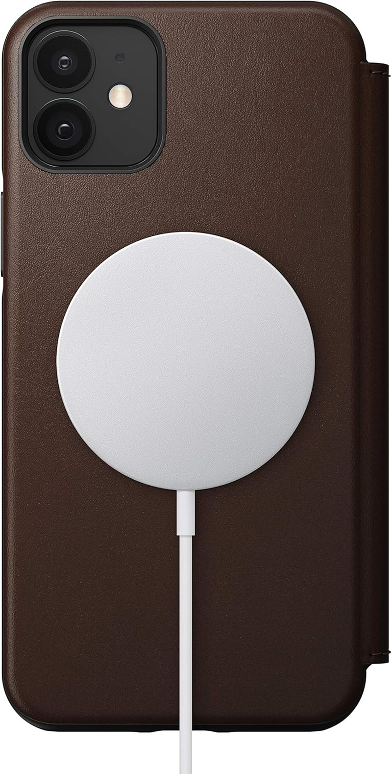 Nomad Rugged Folio Wallet Phone Case for Iphone 12 Pro - Magsafe Compatible, 10Ft. Drop Protection, Horween Leather - Rustic Brown image number 6