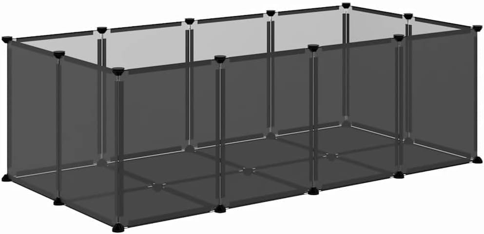 Small Animal Cage Black 144X74X46.5 Cm Pet Habitat Indoor Outdoor Enclosure image number 5
