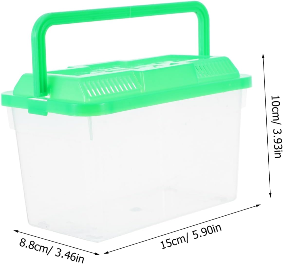 FONDOTIN Fish Bowl Portable Tank for Turtles Reptiles and Hamsters Transparent Design with Handle for Travel and Home Use Versatile Cage for Aquatic Pets image number 6