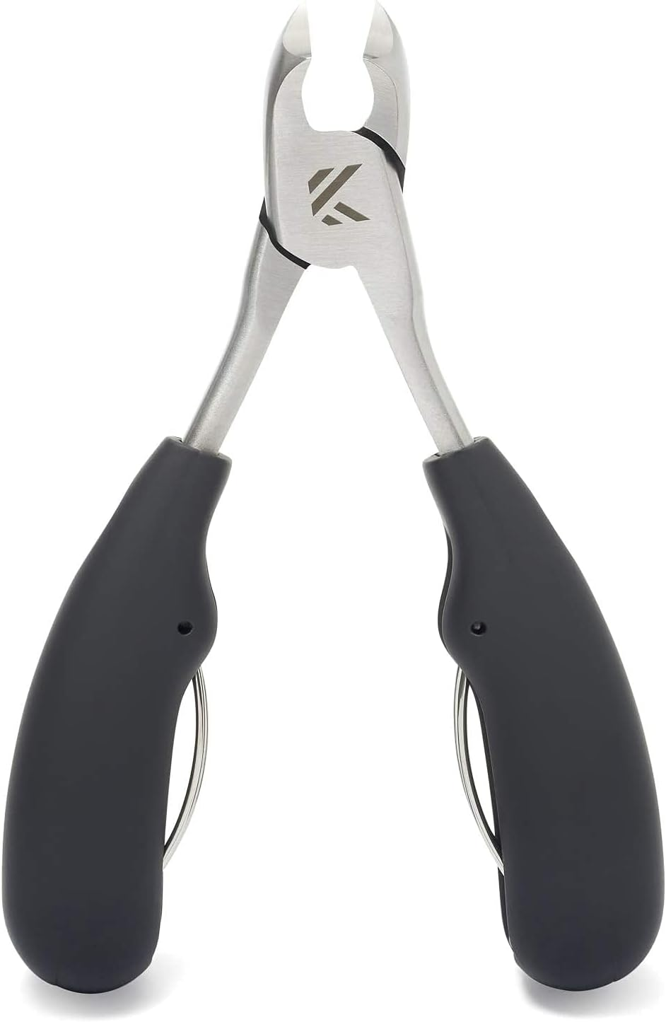Toe Nail Clippers for Thick Nails &ndash; KLIPP Toenail Clippers Ingrown and Cuticle Nipper Trimmer Made of Rustproof Stainless Steel with Short Curved Blades, Ergonomic TPU Grips and Dual Spring Mechanism