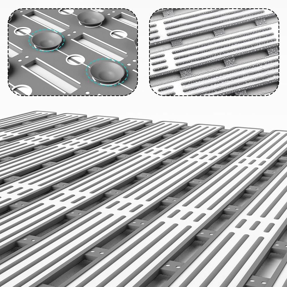 Extra Long Non Slip Bath Mat for Tub and Shower - 90X40Cm anti Mould Shower Mat with Suction Cups, Machine Washable, Cut to Size image number 4