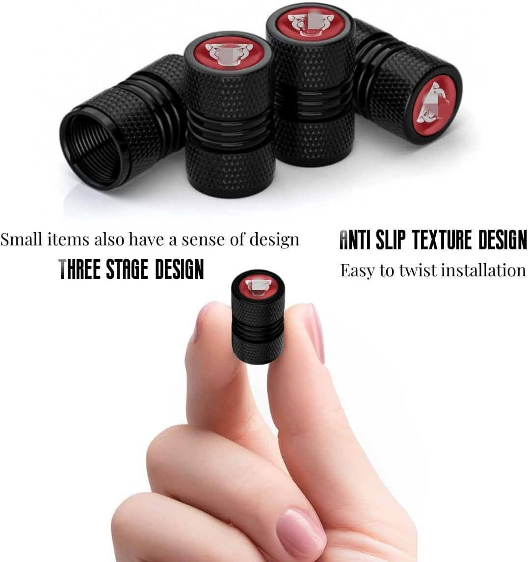 Car Wheel Tire Valve Stem Caps Tire Air Caps Cover Compatible with XE XEL XF XFL XJ F-PACE F-Type and More image number 3