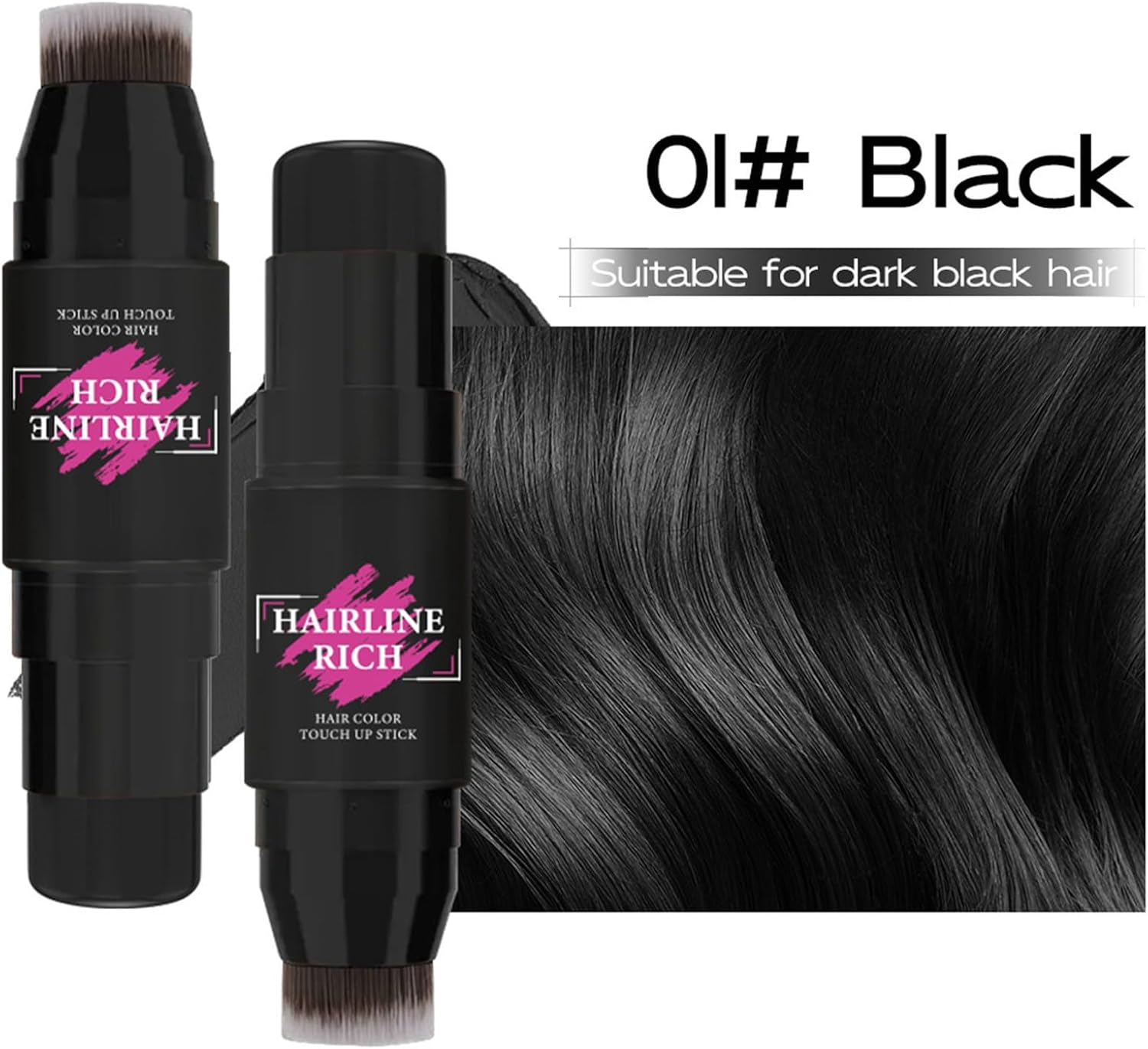 Hair Color Sticks to Cover Gray &ndash; Easy Beard Colour Filler | Natural Cream Contour Stick | Natural Waterproof Contour Stick | Hair and Beard Touch-Up for Seamless Coverage and Long-Lasting Wear image number 4