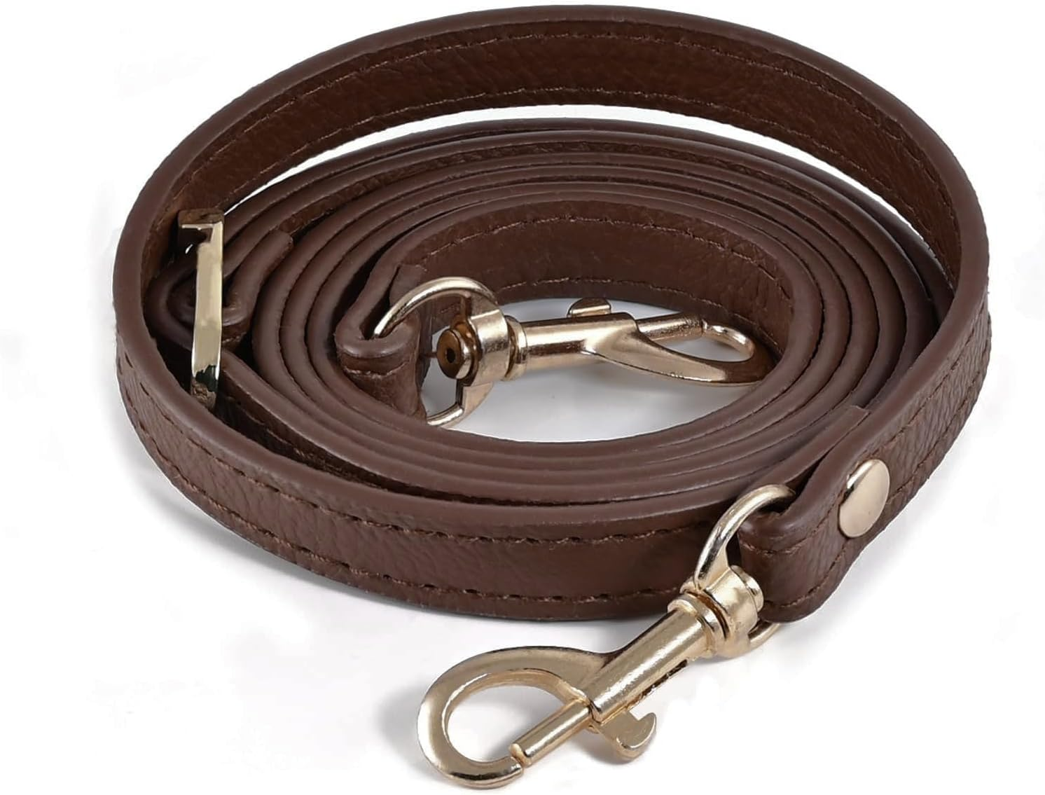 Leather Straps Replacement for Handbags,Purse Strap, Purse Straps Crossbody Replacement Adjustable, Brown with Silver Buckle