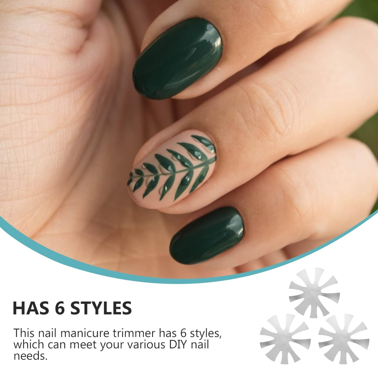 3Pcs French Manicure Steel Plates Nail Art Line Plate Professional Nail Cutter Module Sturdy Trimmer Template for Salons image number 5