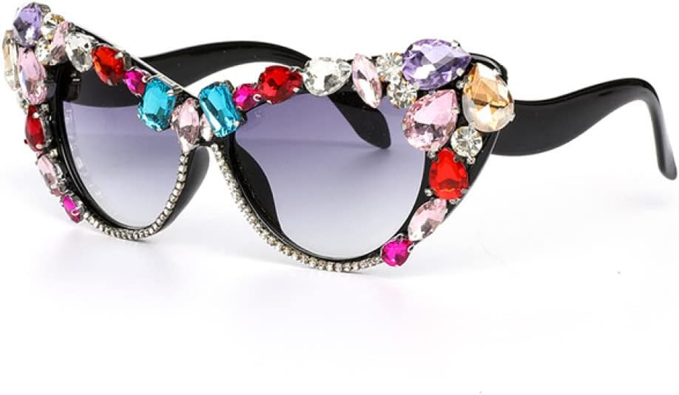 Oversize Cat Eye Diamond Sunglasses Women Designer Luxury Crystal Sexy Sun Glasses for Ladies Eyeglasses Feminino