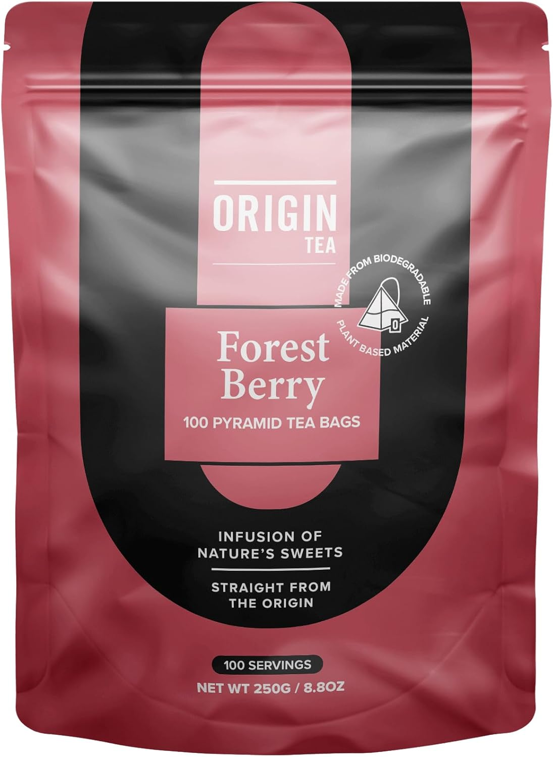 Origin Tea Forest Berry Caffeine Free Pyramid Herbal Tea Bags (20 Bags) image number 1