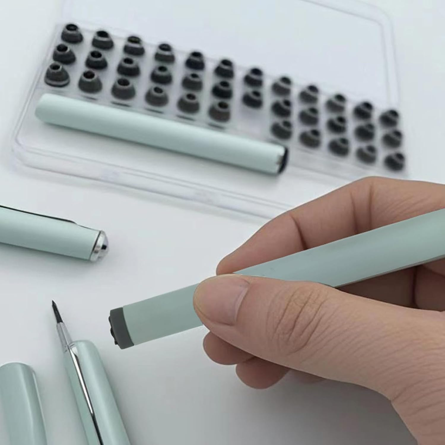 Nail Design Stamper Pen - Nail Pattern Stamp Pen Kit | Smudge-Proof Manicure Tool for Crafting Painting Drawing Decorating Designing image number 5