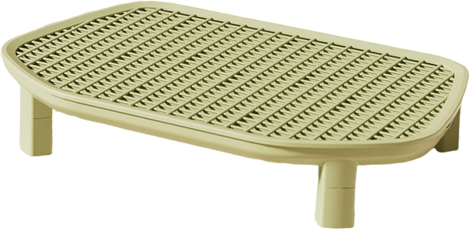 Perfk Cat Litter Box Step Kitten Litters Box Footboard, Reusable, Portable Practical Nonslip Easy to Litter Trapping Step, Pink