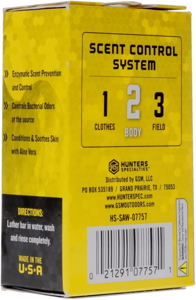 Hunters Specialties Scent-A-Way MAX Bar Body Soap - Hunting Odorless Green Soap Scent Eliminator for Hunters, Trappers, Anglers, and Campers - 3.5 Oz Bar image number 3