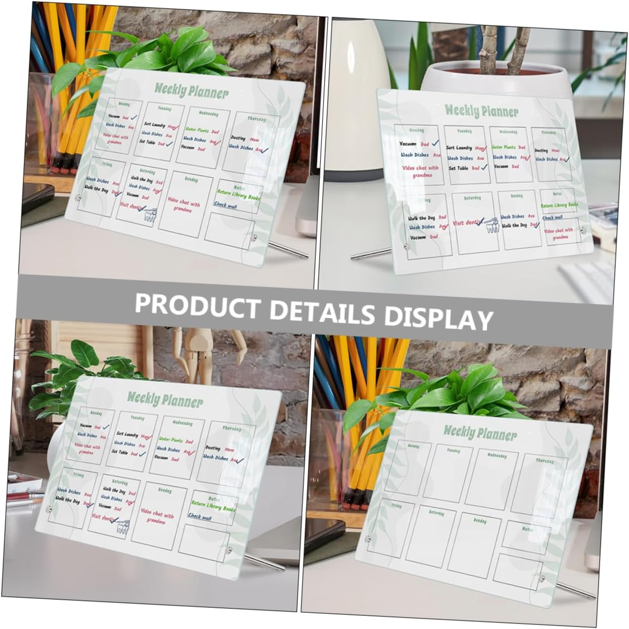 NUOBESTY Dry Erase Acrylic Note Board Whiteboard for Office Kitchen Home Planning Writing Board image number 5