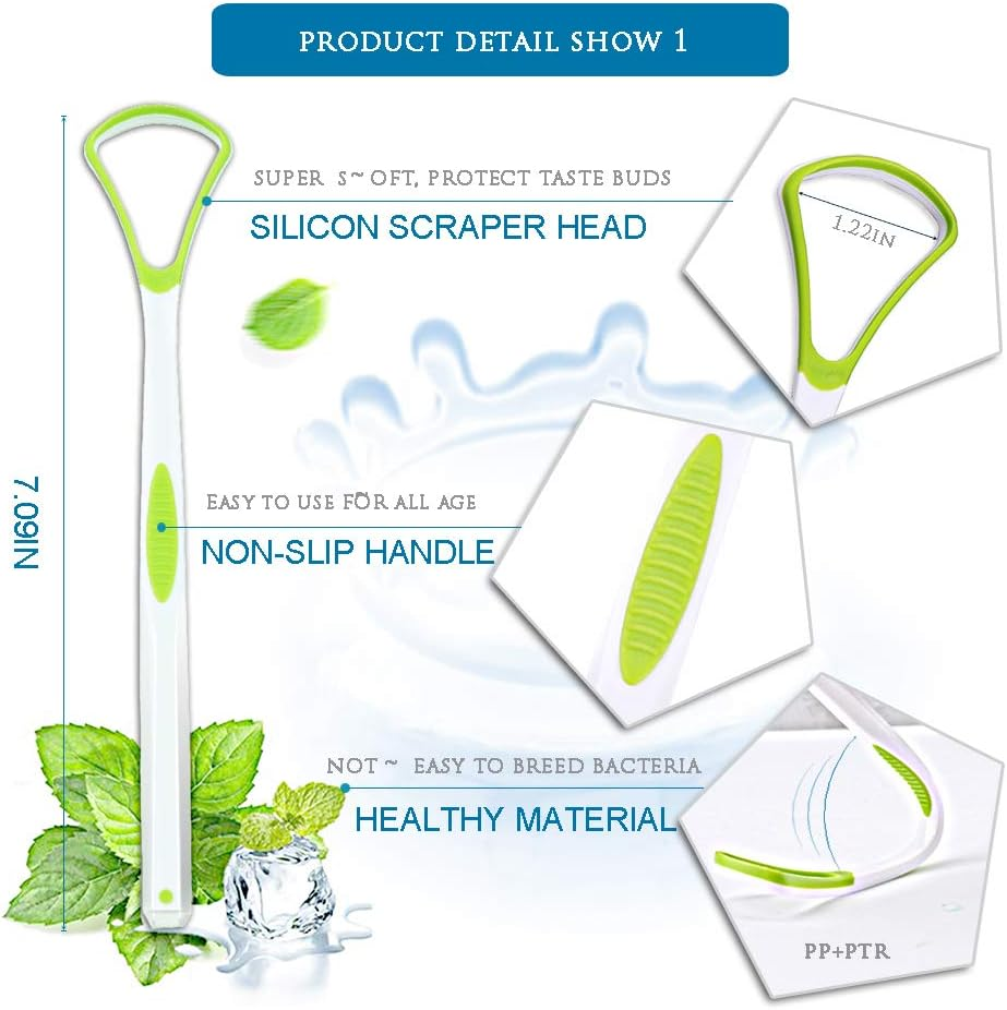 [Soft Silicon] 3PCS Tongue Scraper Cleaner, Oral Scrapers, Premium Sweeper Sets, Bad Breath Cure Tools, Effective Kits image number 5