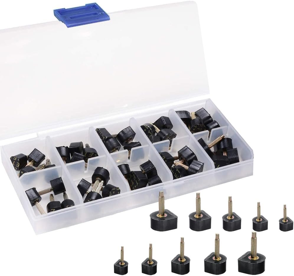 High Heel Shoes Replacement Tips Pin, 20 Pairs Women Shoes High Heel Caps, 8Mm 9Mm 10Mm 11Mm 12Mm High Heel Shoe Tips with 2 Different Pins Diameter 2.4Mm 3Mm (Black) image number 4