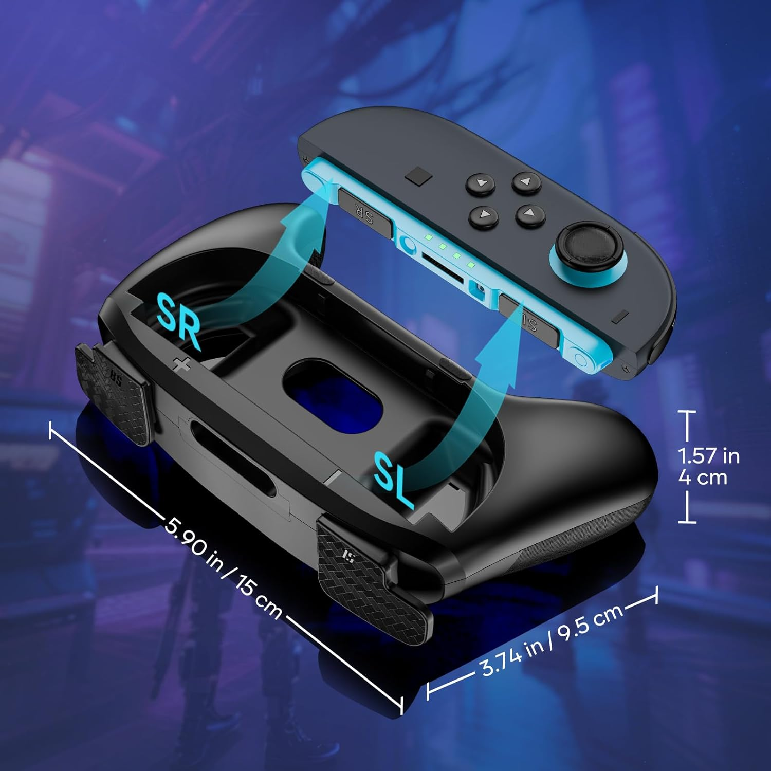 Procase 2 Pack Joy-Con Controller Hand Grips for Nintendo Switch 2 2025 Released, Wear-Resistant Comfort Handles Holder for Joy Cons - Black image number 5