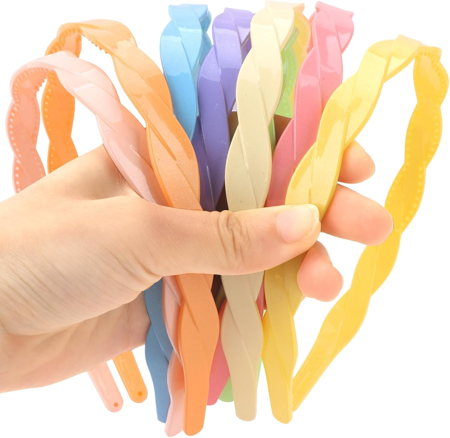 8 X Rubber Hair Wreaths in Fruit Gum Colours with Teeth image number 5